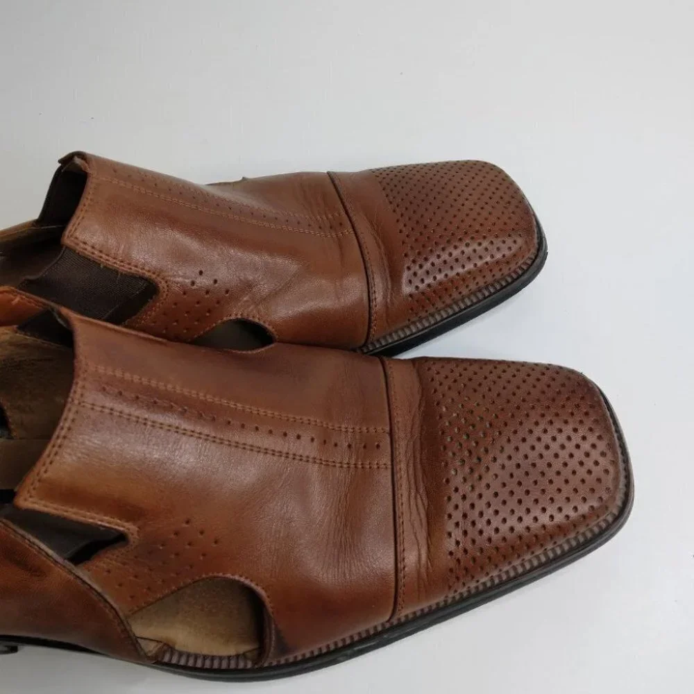 Stacy Adams  Brown Leather Sandals Size 8.5